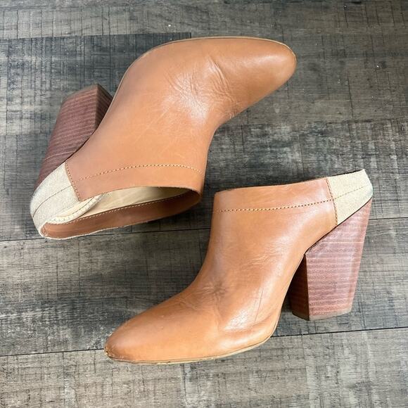 ANTHROPOLOGIE X MISS ALBRIGHT DENNIS BROWN MULE BOOTIES SIZE 9 - Picture 5 of 9